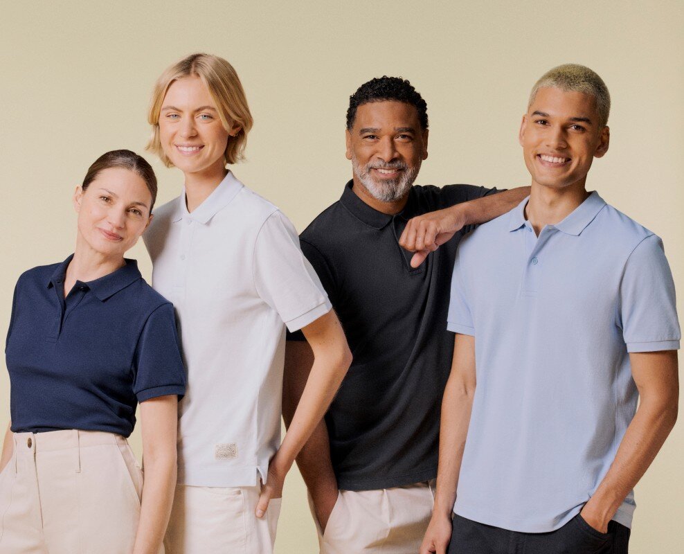 Eco Wear in Ihrem Corporate Design Personen in nachhaltiger Fair Fashion von Stanley/Stella